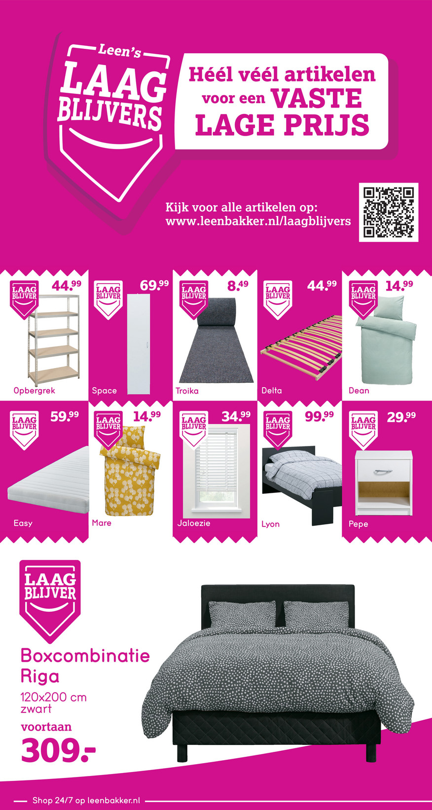 Leen Bakker Nederland - Leen Bakker Folder Week 05 2023 - Bed Lyon zwart - 90x200 cm