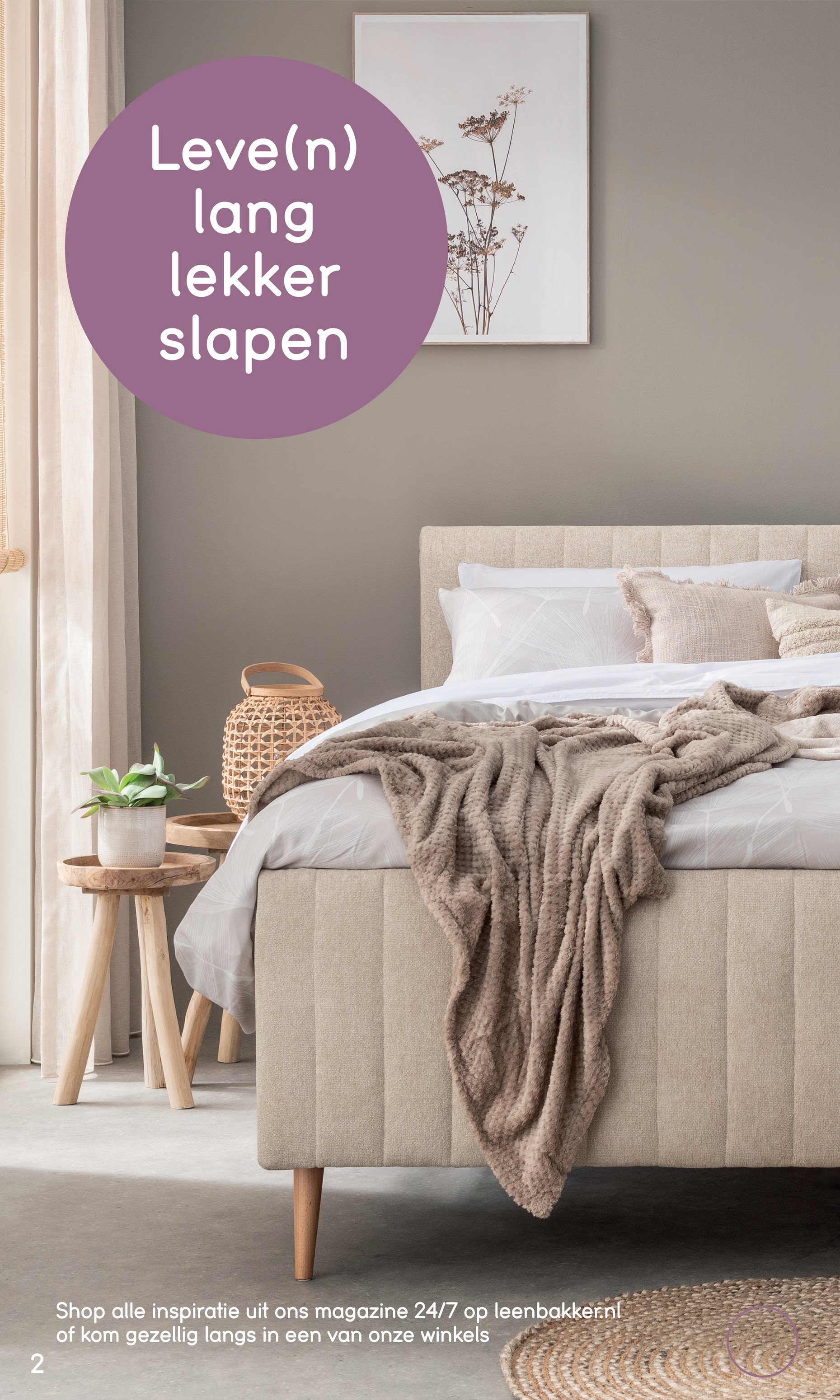 Omzet fout Medic Leen Bakker Nederland (NL) - Solution magazine Slapen week 14 2023 tm week  14 2024 - Bed Lieke - ecru - 160x200 cm